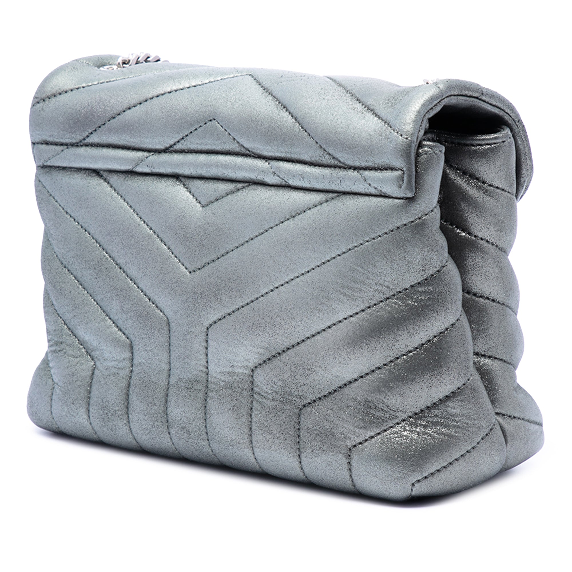 Small Matelasse Metallic Calfskin Monogram LouLou Shoulder Bag - Image 2