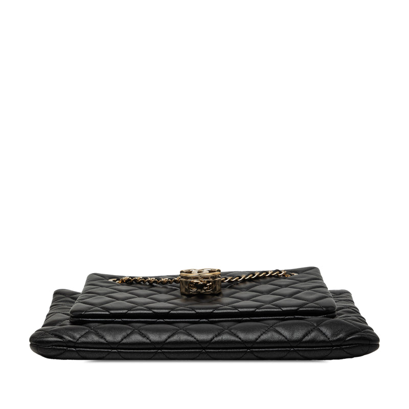 CC Quilted Lambskin Double Zip Crossbody - Image 3