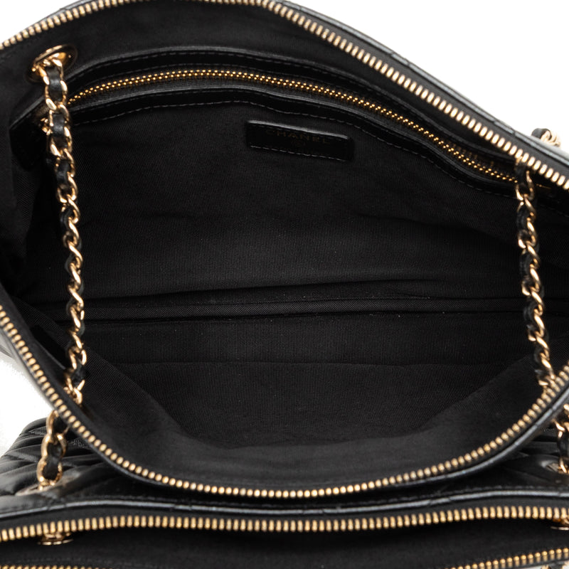 CC Quilted Lambskin Double Zip Crossbody - Image 4