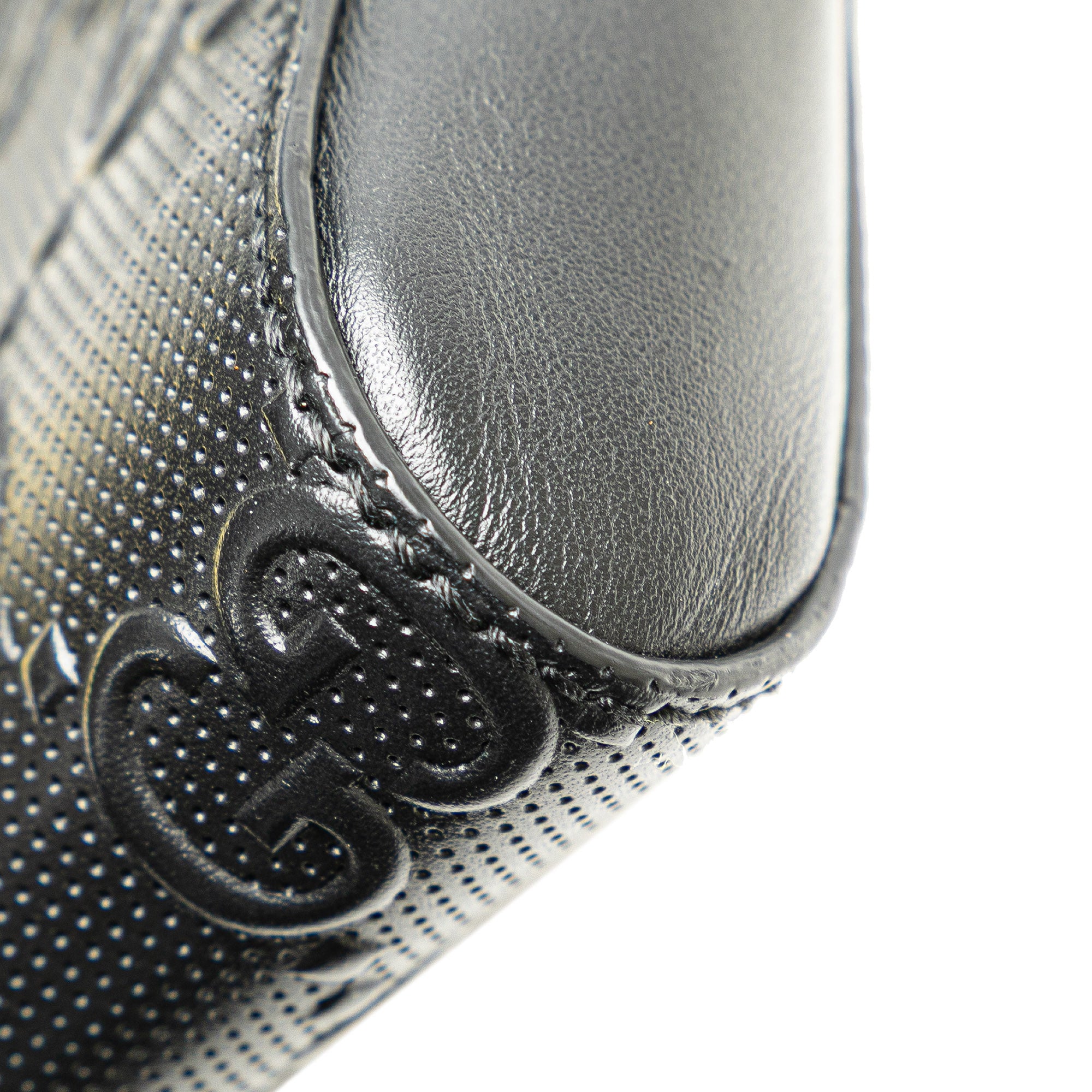 GG Embossed Perforated Double Belt Bag - Image 10