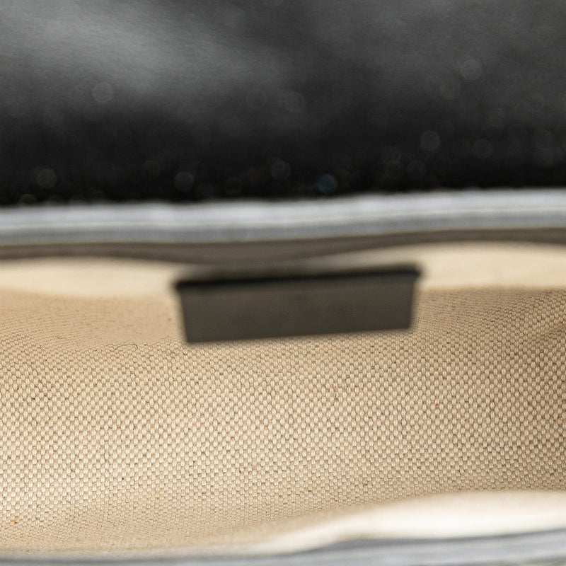 GG Embossed Perforated Double Belt Bag - Image 4