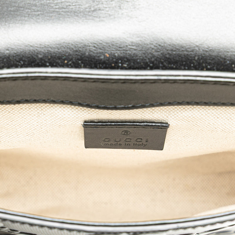 GG Embossed Perforated Double Belt Bag - Image 5