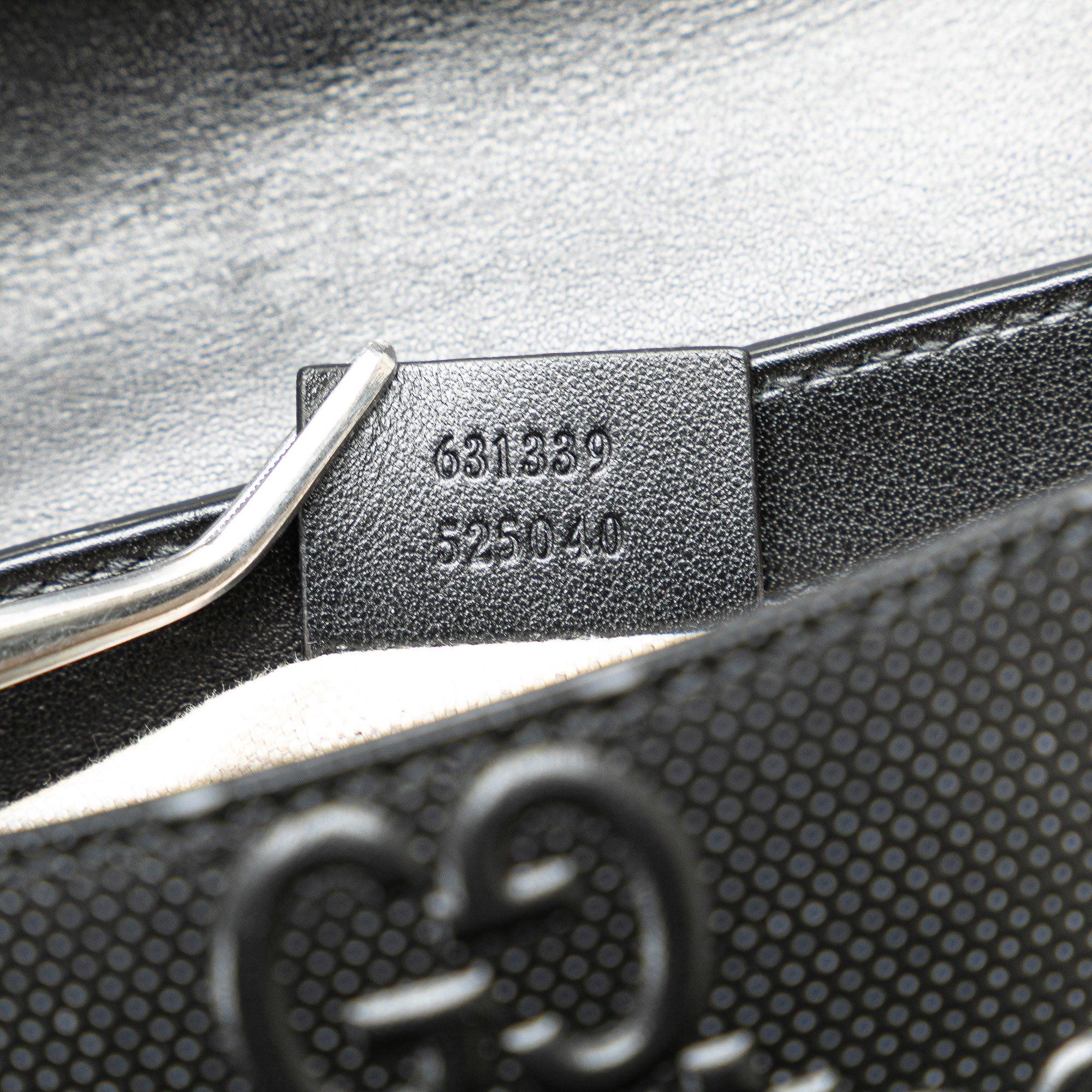 GG Embossed Perforated Double Belt Bag - Image 8