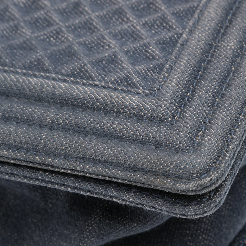 Medium Embossed Denim Boy Flap - Image 7