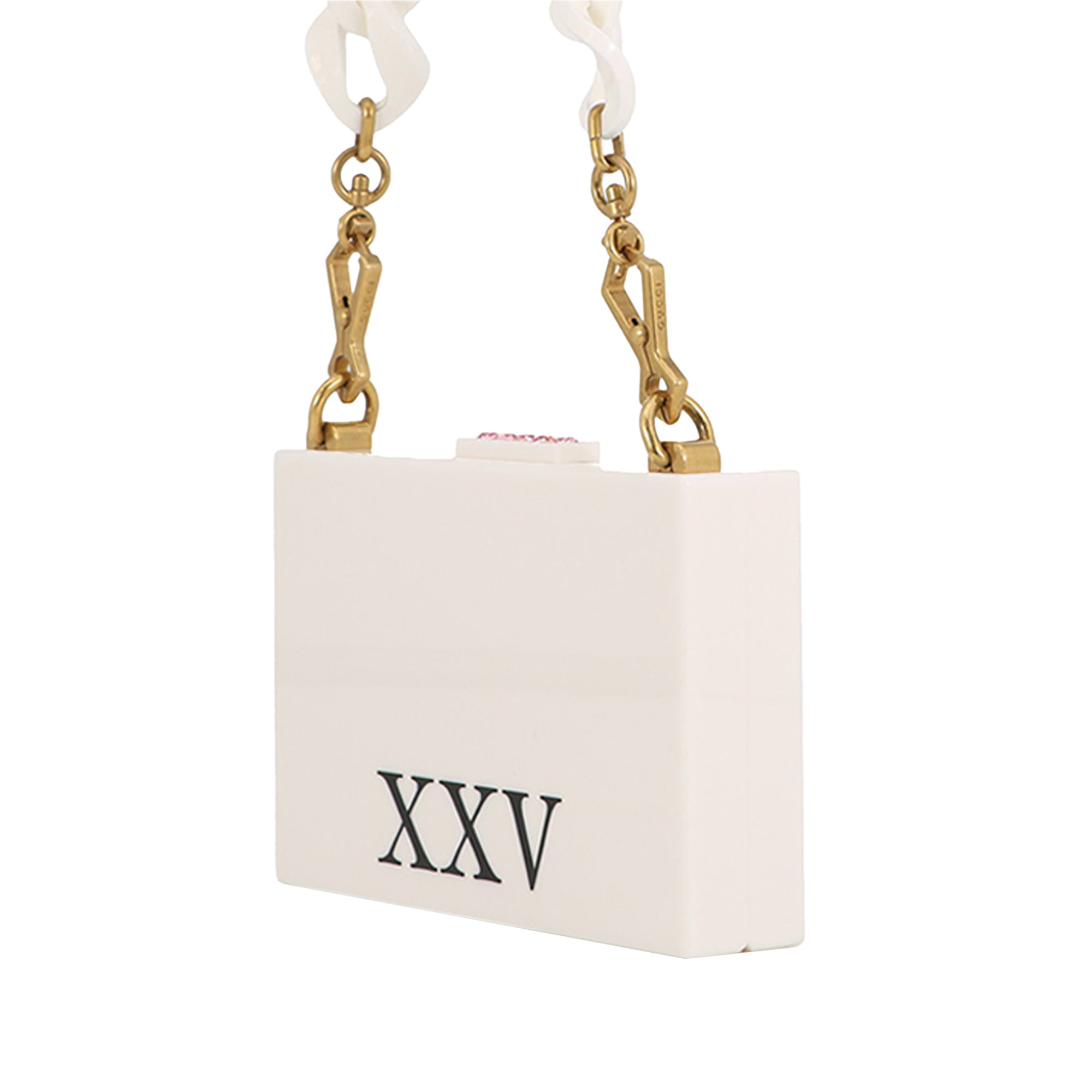 Acrylic Crystal Cat Face Box Clutch On Chain - Image 2