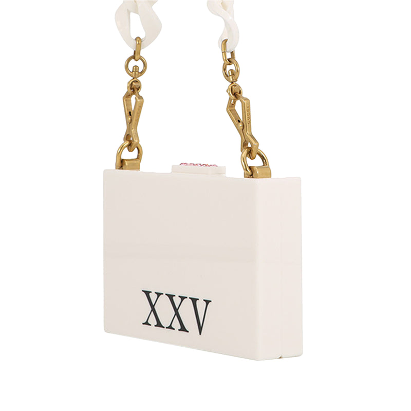 Acrylic Crystal Cat Face Box Clutch On Chain - Image 2