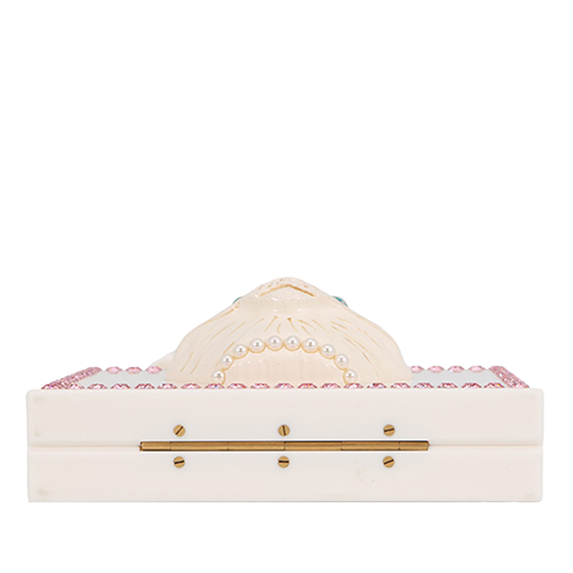 Acrylic Crystal Cat Face Box Clutch On Chain - Image 3