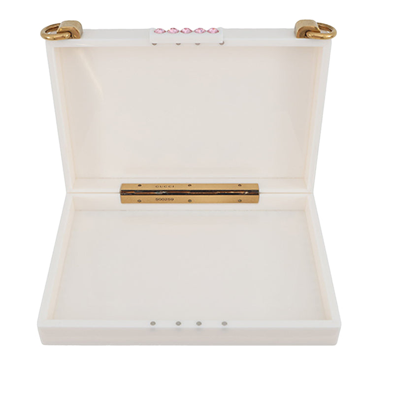Acrylic Crystal Cat Face Box Clutch On Chain - Image 4