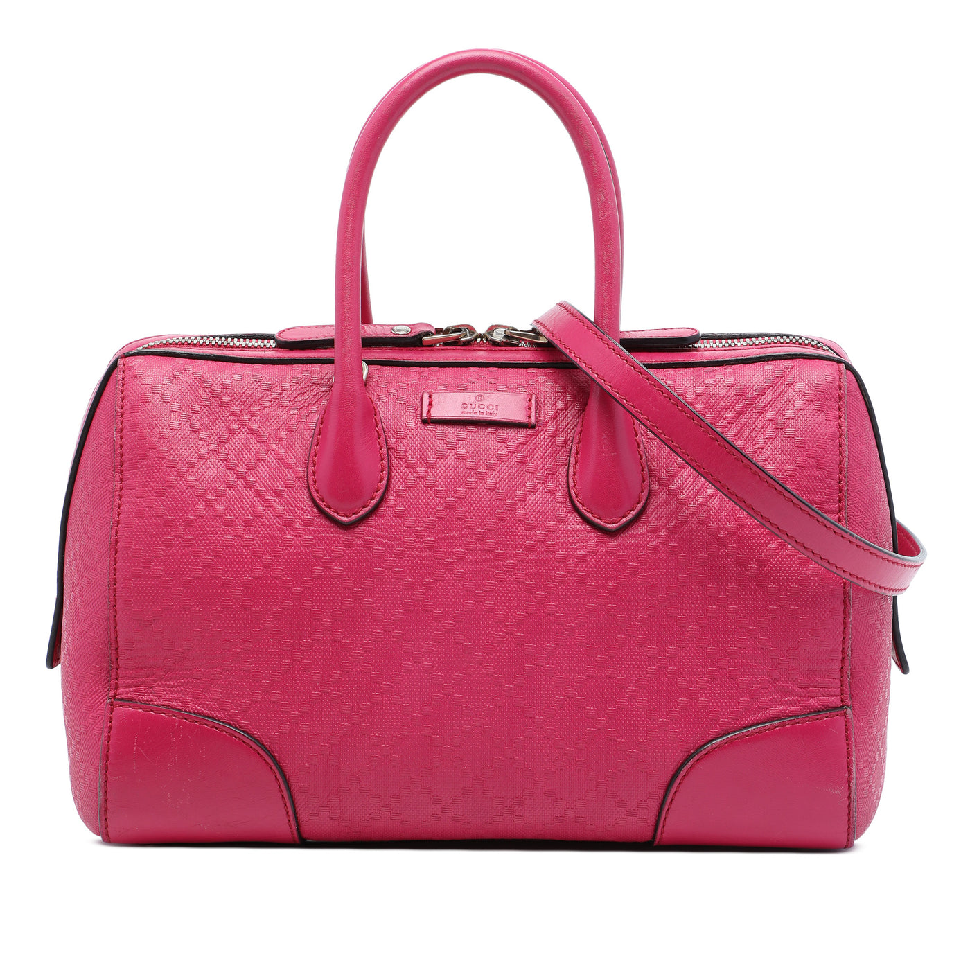 Diamante Bright Calfskin Boston Bag - Image 1