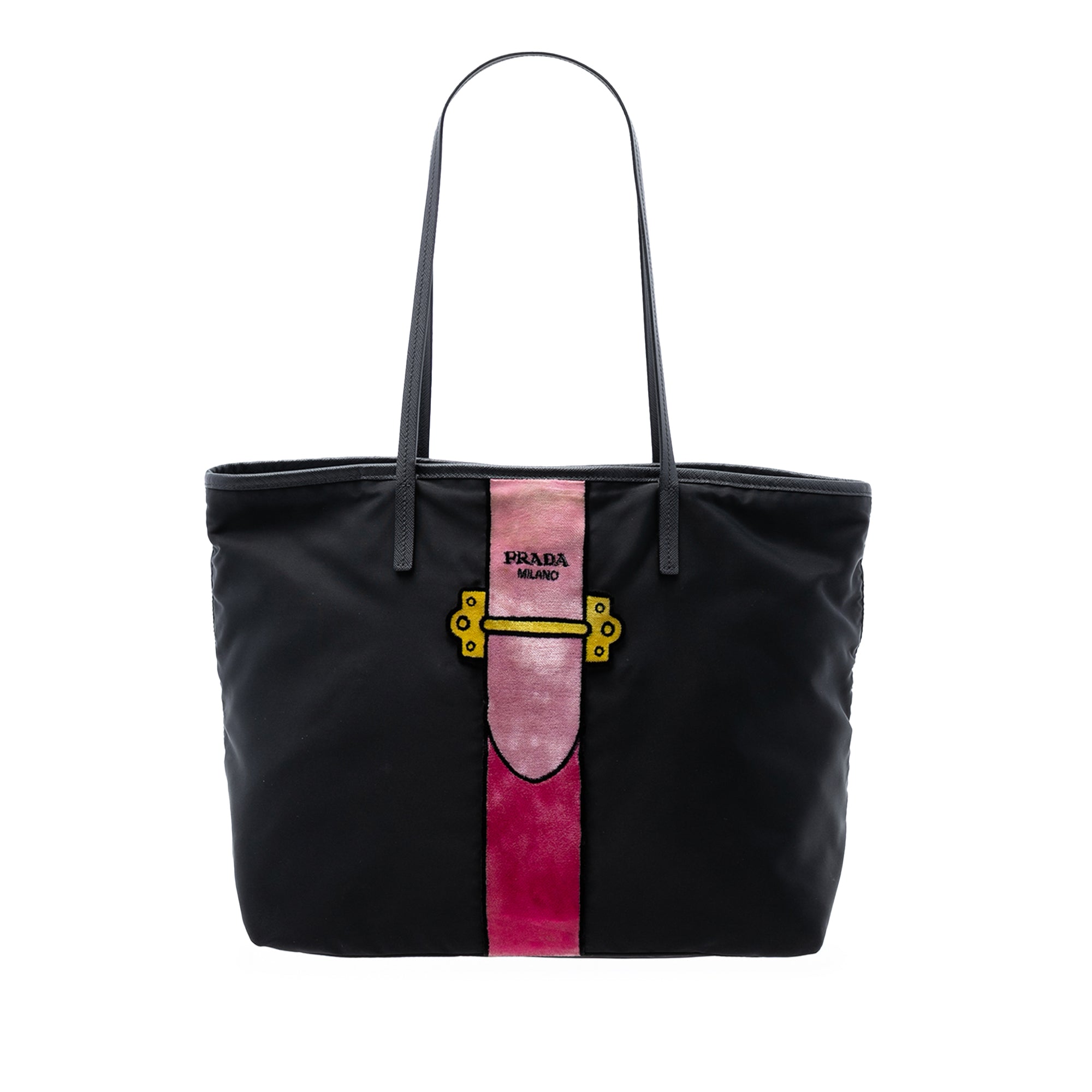 Tessuto Velluto Ricamo Trompe L oeil Tote - Image 1