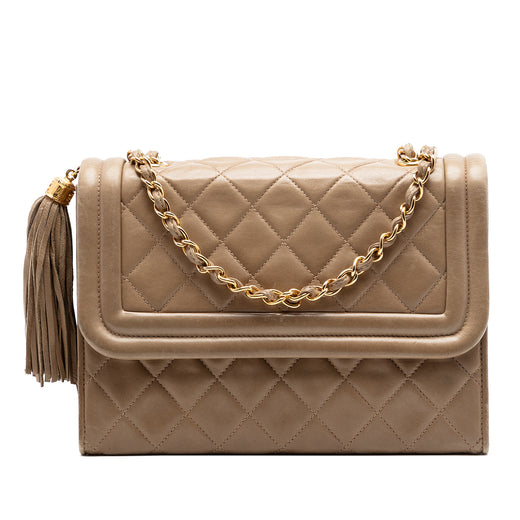 Quilted Lambskin Tassel Flap - Image 1