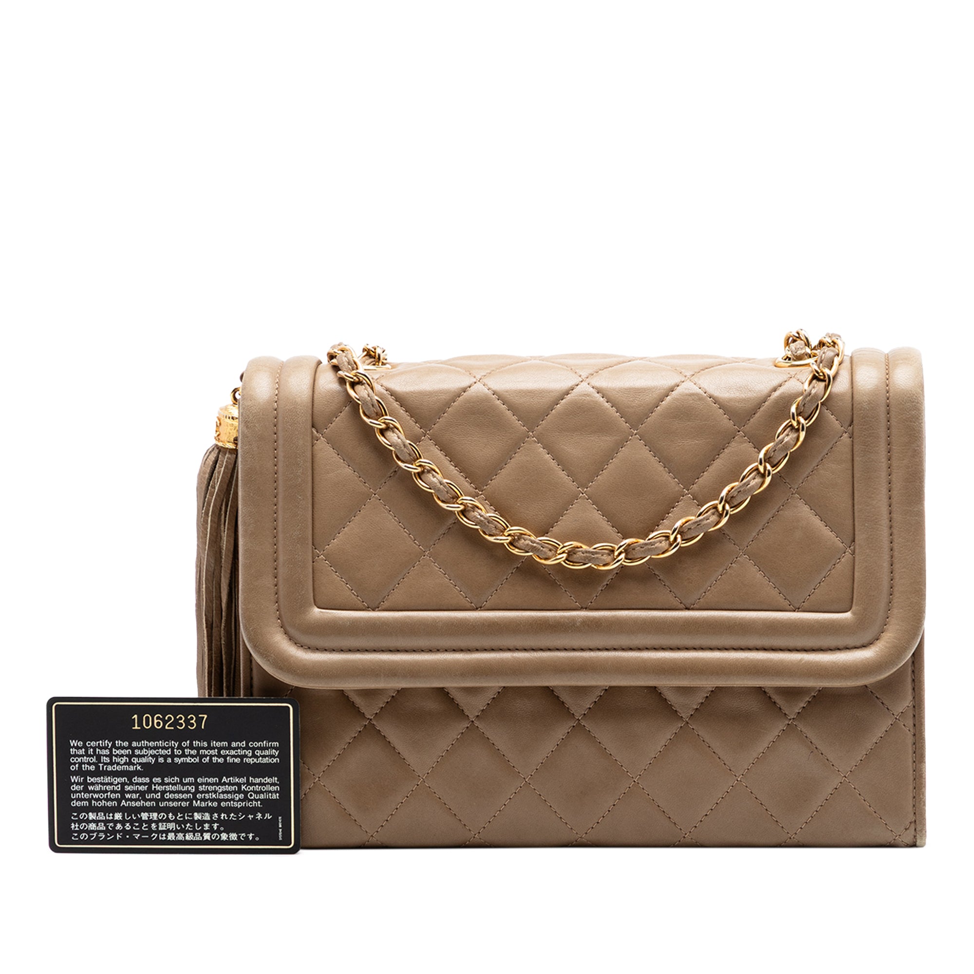 Quilted Lambskin Tassel Flap - Image 7