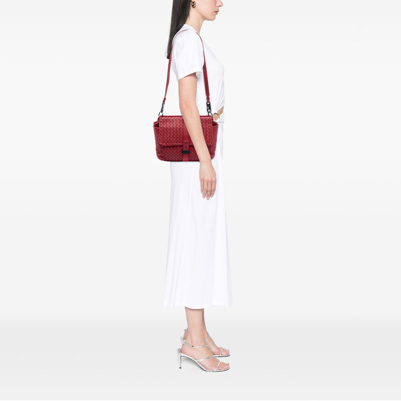 Nappa Intrecciato Double Sided Flap Messenger Bag - Image 6
