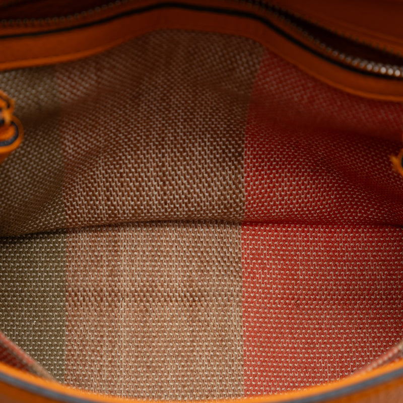 Small Calfskin Bamboo Daily Satchel - Image 4