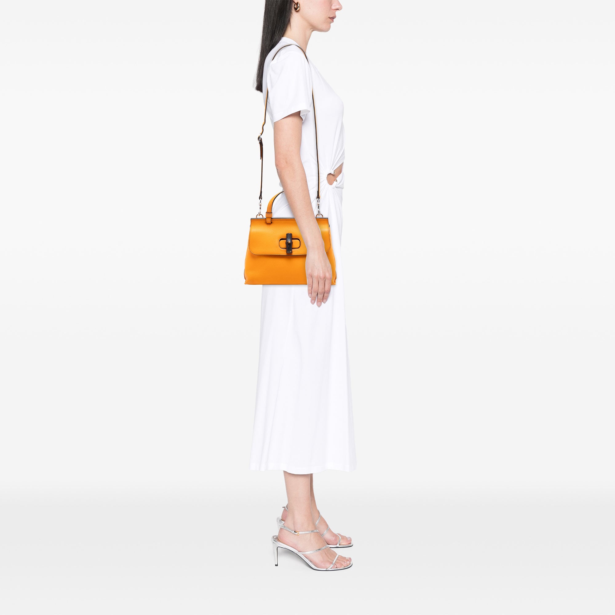 Small Calfskin Bamboo Daily Satchel - Image 6