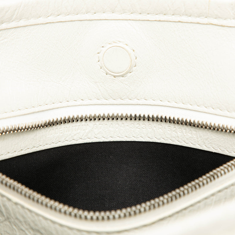 Small Shearling and Leather Barbes East West Shopper Tote - Image 6