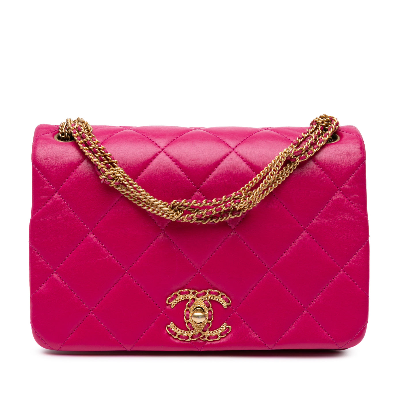 Small Quilted Lambskin On And On Chain Flap - Image 1