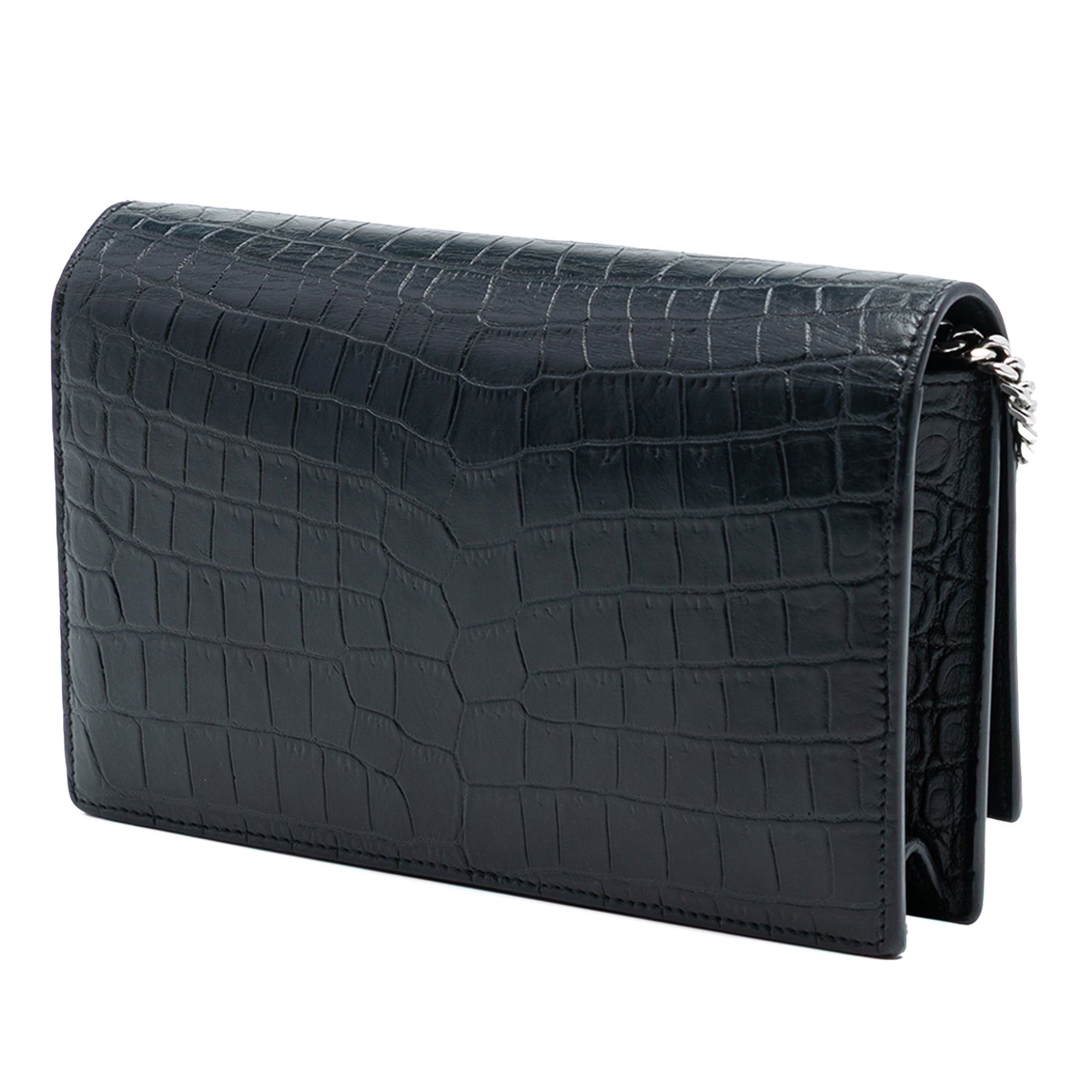 Medium Croc Embossed Leather Kate Tassel Crossbody - Image 2