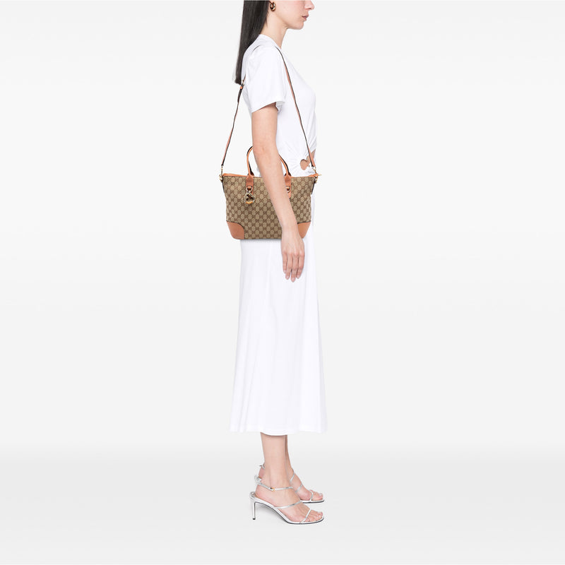 GG Canvas Heart Bit Satchel - Image 7