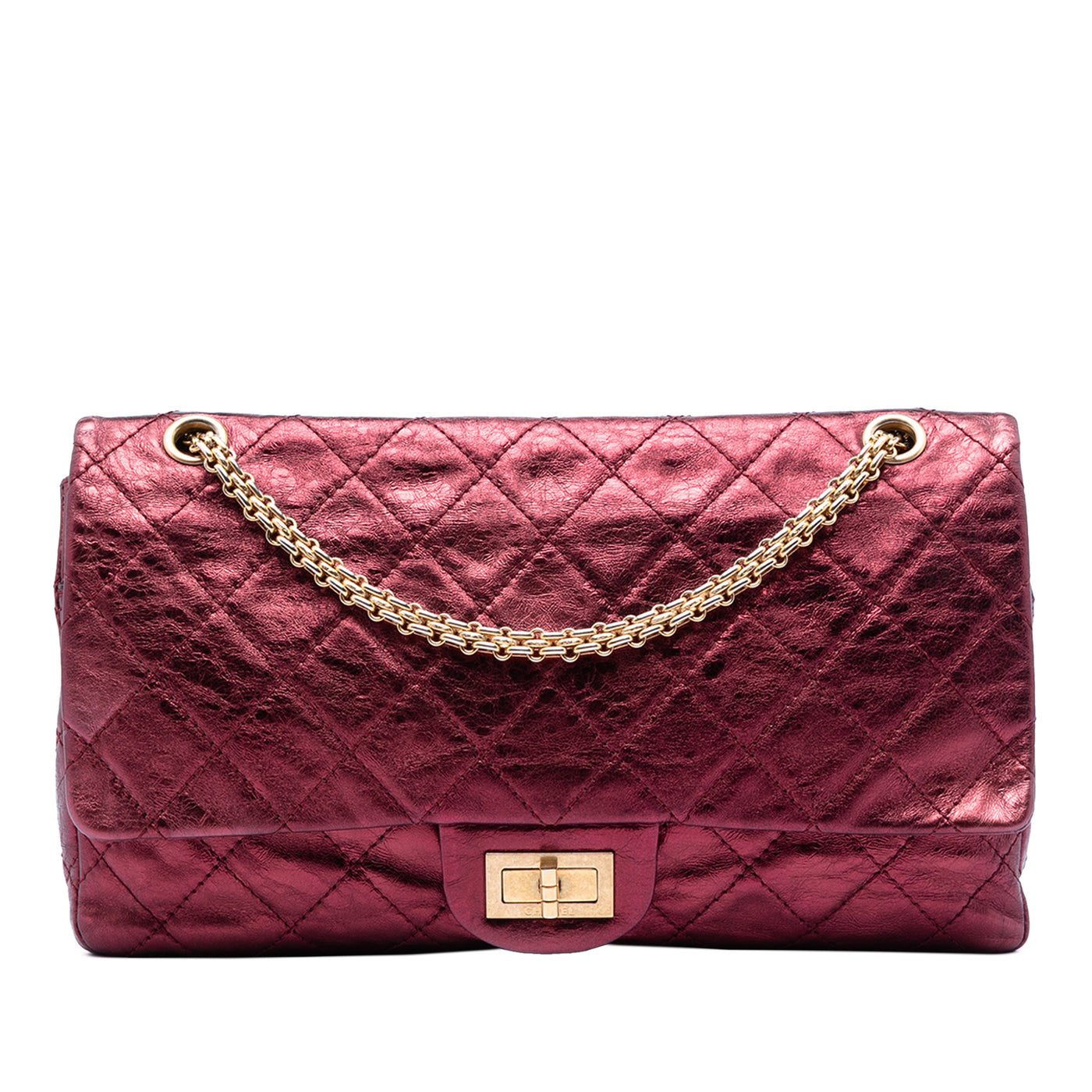 Quilted Metallic Lambskin Reissue 2.55 Double Flap 227 - Image 1