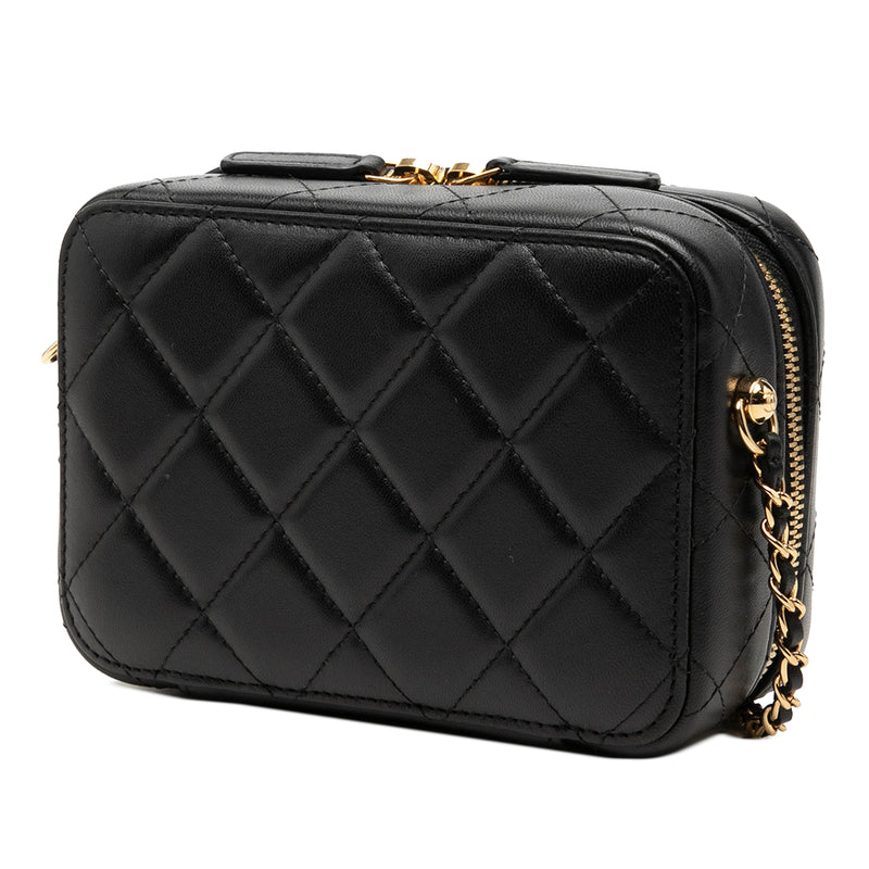 Mini CC Quilted Lambskin and Golden Plate Vanity Crossbody - Image 2