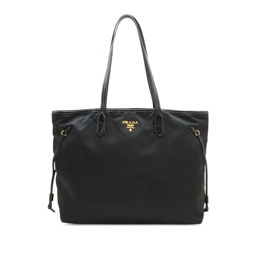 Patent Trimmed Tessuto Tote - Image 1