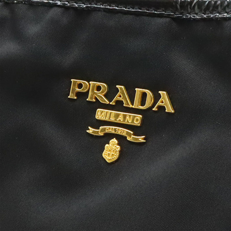 Patent Trimmed Tessuto Tote - Image 4