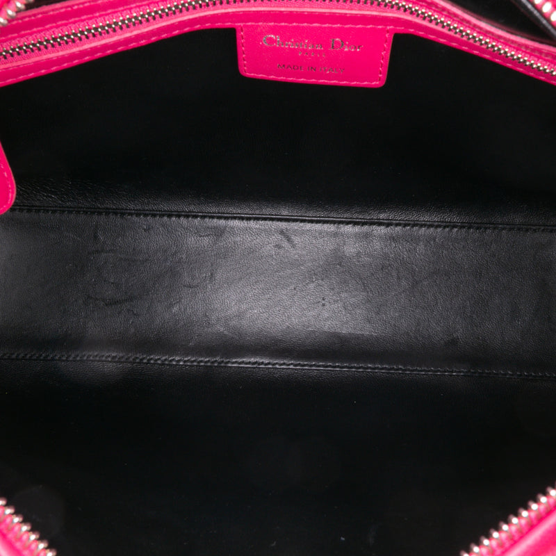 Large Tricolor Lambskin Cannage Lady Dior - Image 4