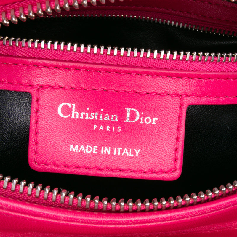 Large Tricolor Lambskin Cannage Lady Dior - Image 5
