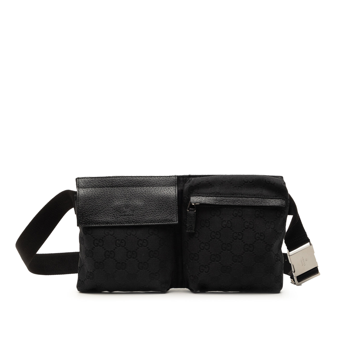 GG Canvas Double Pocket Belt Bag - Image 1