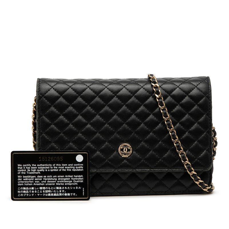 Quilted Lambskin Crest Wallet On Chain - Image 8