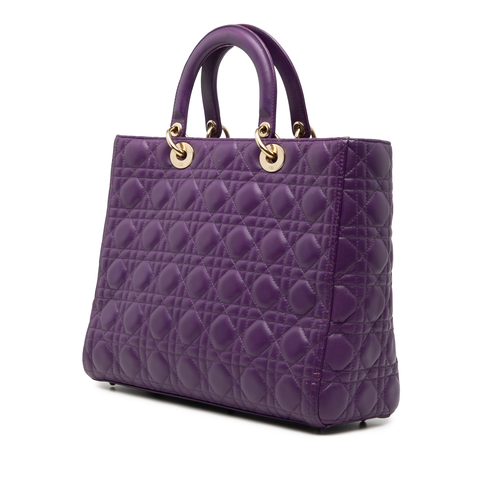 Large Lambskin Cannage Lady Dior - Image 2