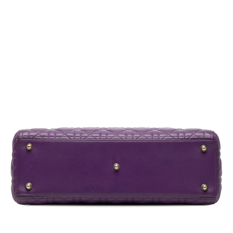 Large Lambskin Cannage Lady Dior - Image 3