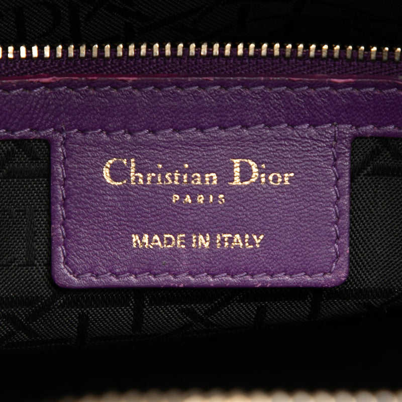Large Lambskin Cannage Lady Dior - Image 5