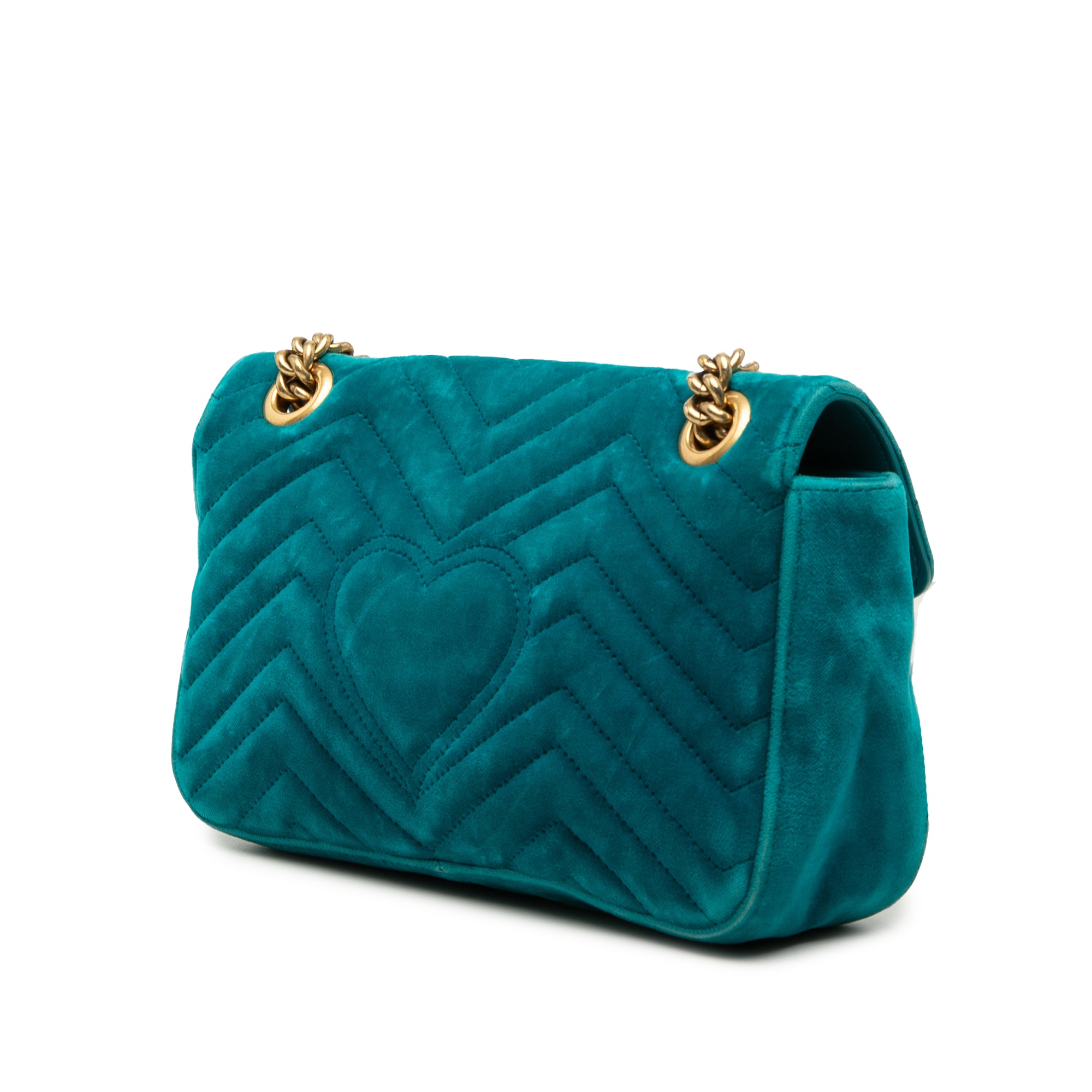 Medium GG Marmont Matelasse Velvet Shoulder Bag - Image 2