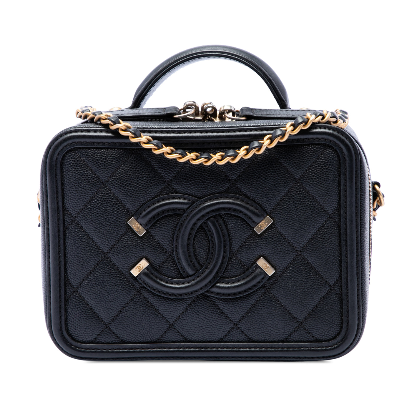Small Caviar CC Filigree Vanity Case - Image 1