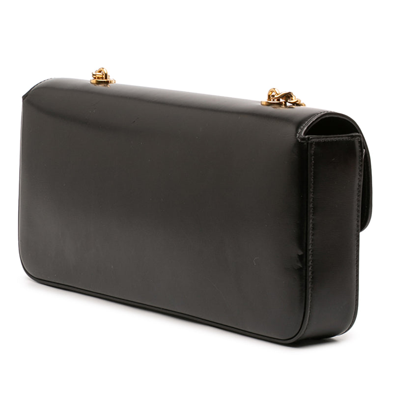 Shiny Calfskin Triomphe Chain Shoulder Bag - Image 2