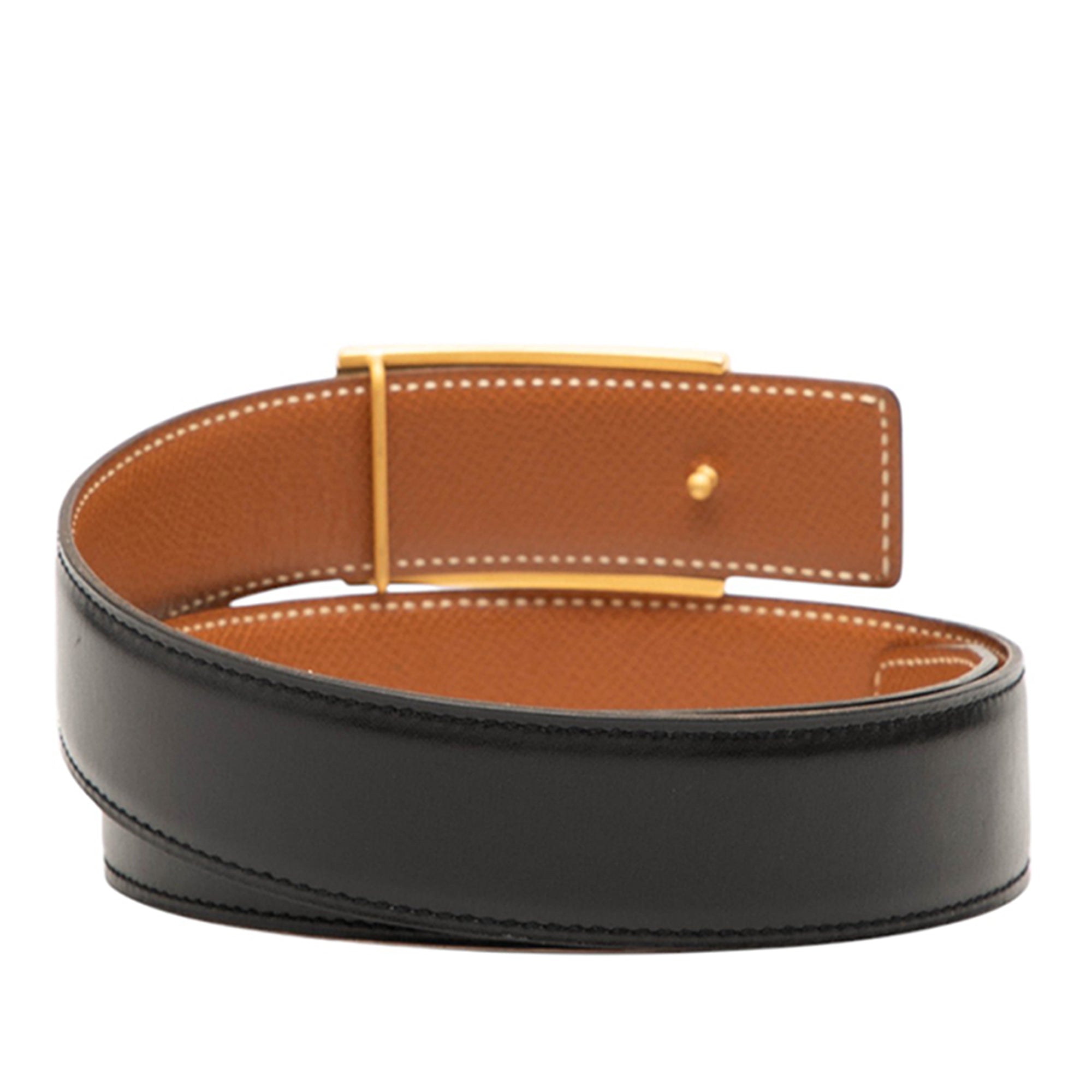 Box Calf Horse Buckle Belt - Image 4