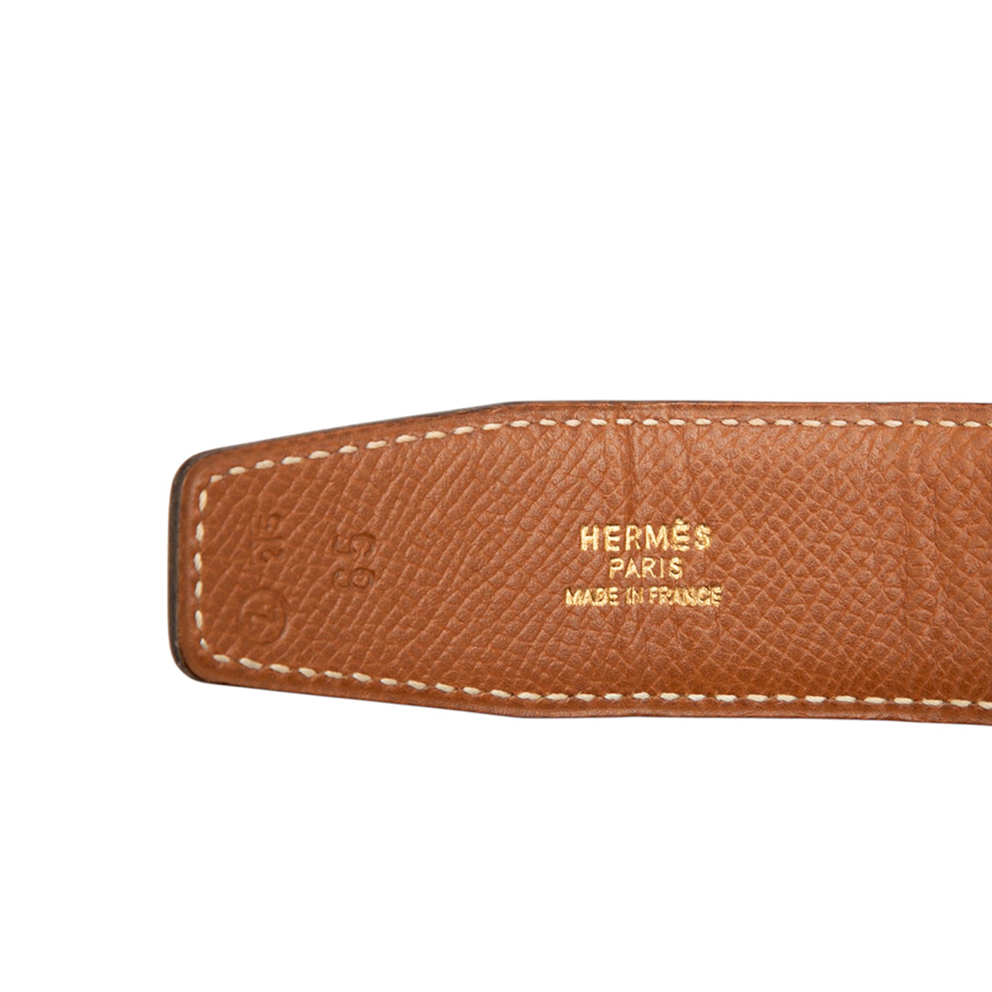 Box Calf Horse Buckle Belt - Image 5