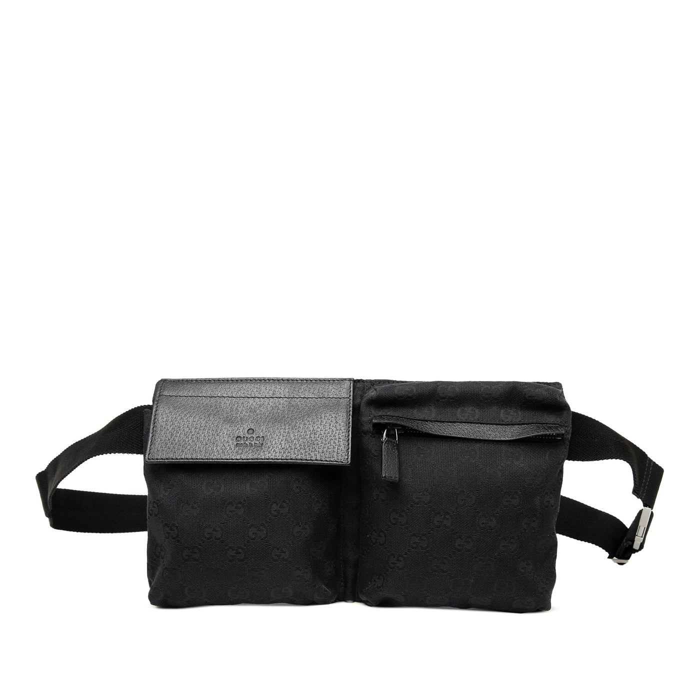 GG Canvas Double Pocket Belt Bag - Image 1