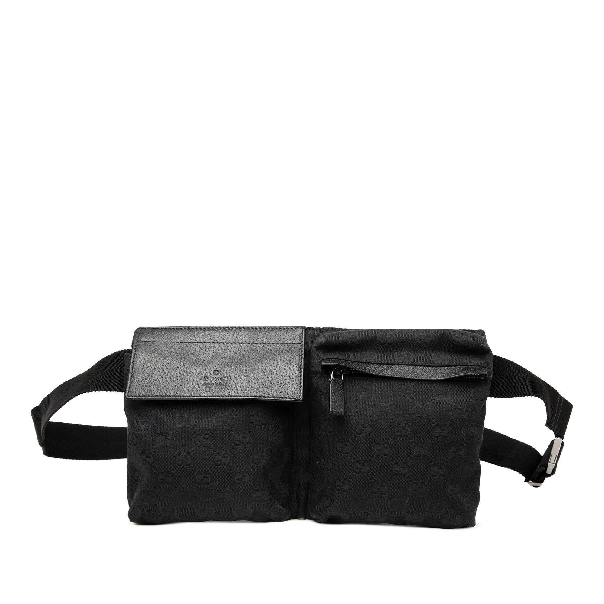 GG Canvas Double Pocket Belt Bag - Image 1