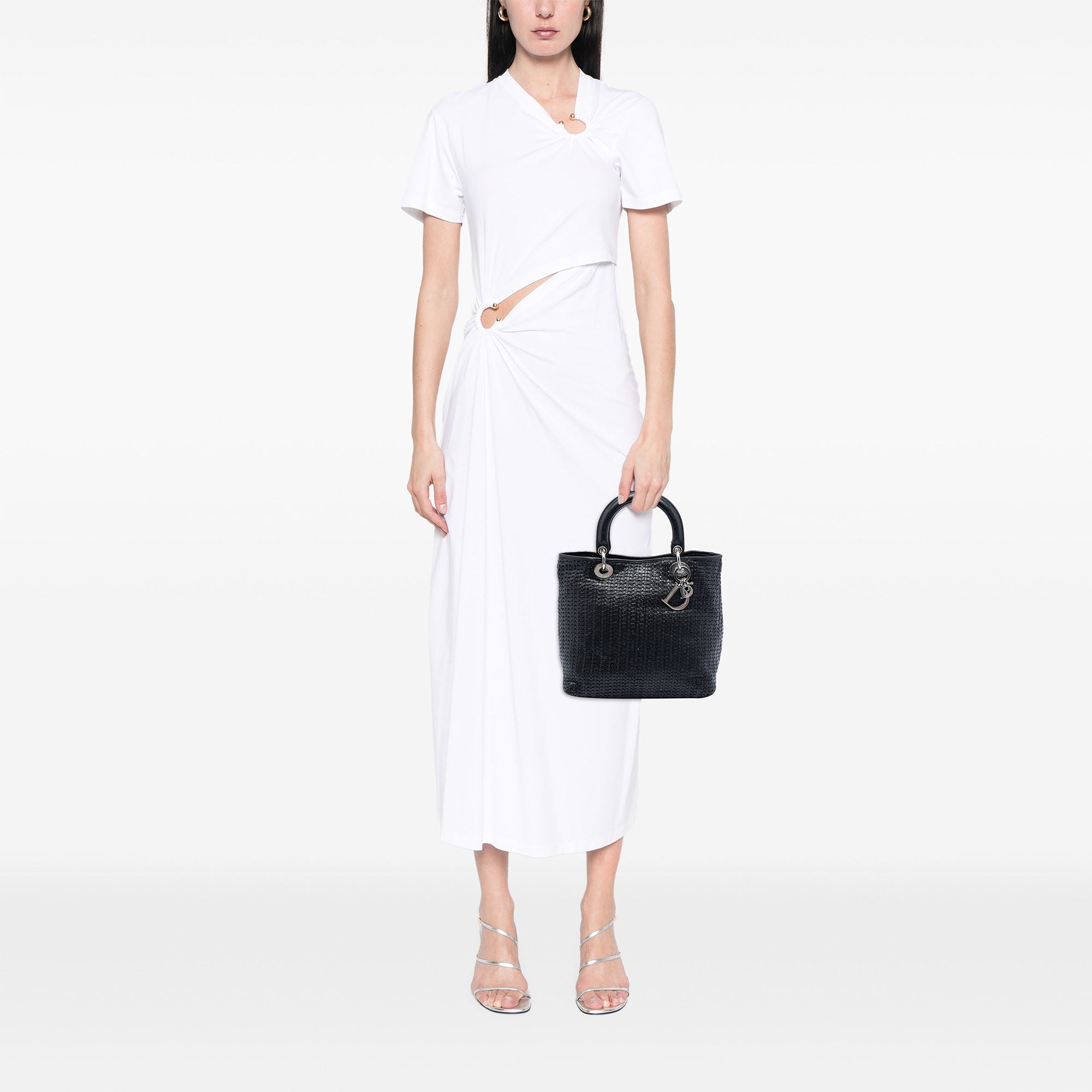 Medium Woven Calfskin Soft Lady Dior - Image 6