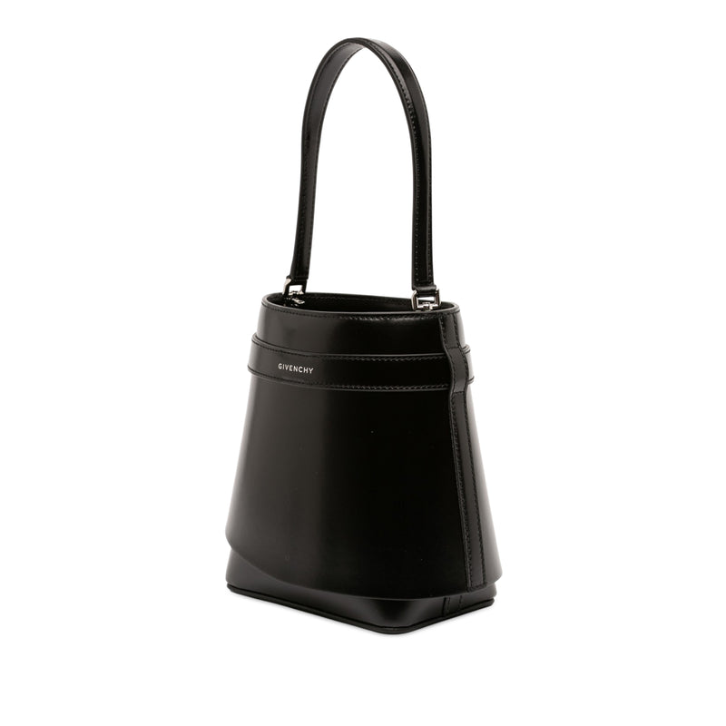 Micro Leather GV Shark Lock Bucket Bag - Image 2