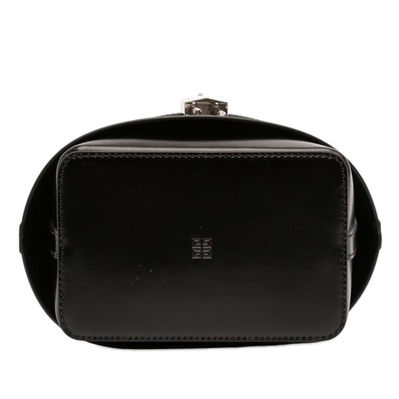 Micro Leather GV Shark Lock Bucket Bag - Image 3