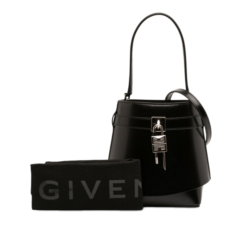 Micro Leather GV Shark Lock Bucket Bag - Image 8