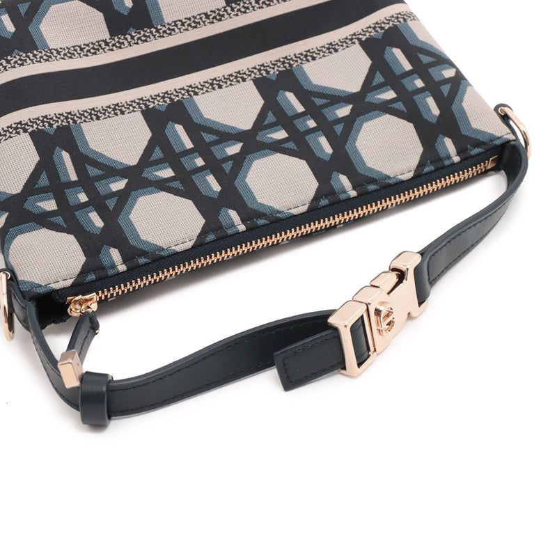 DiorTravel Technical Fabric Macrocannage Nomad Pouch - Image 5