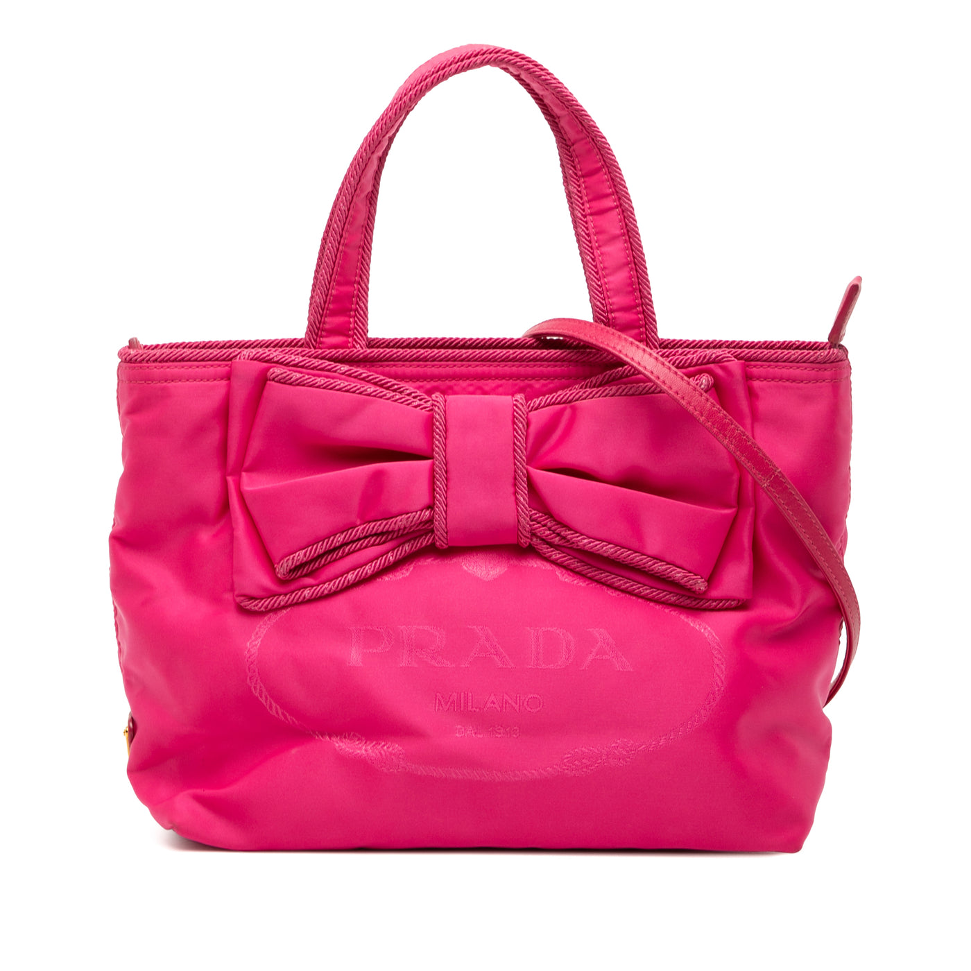 Tessuto Canapa Logo Bow Satchel - Image 1