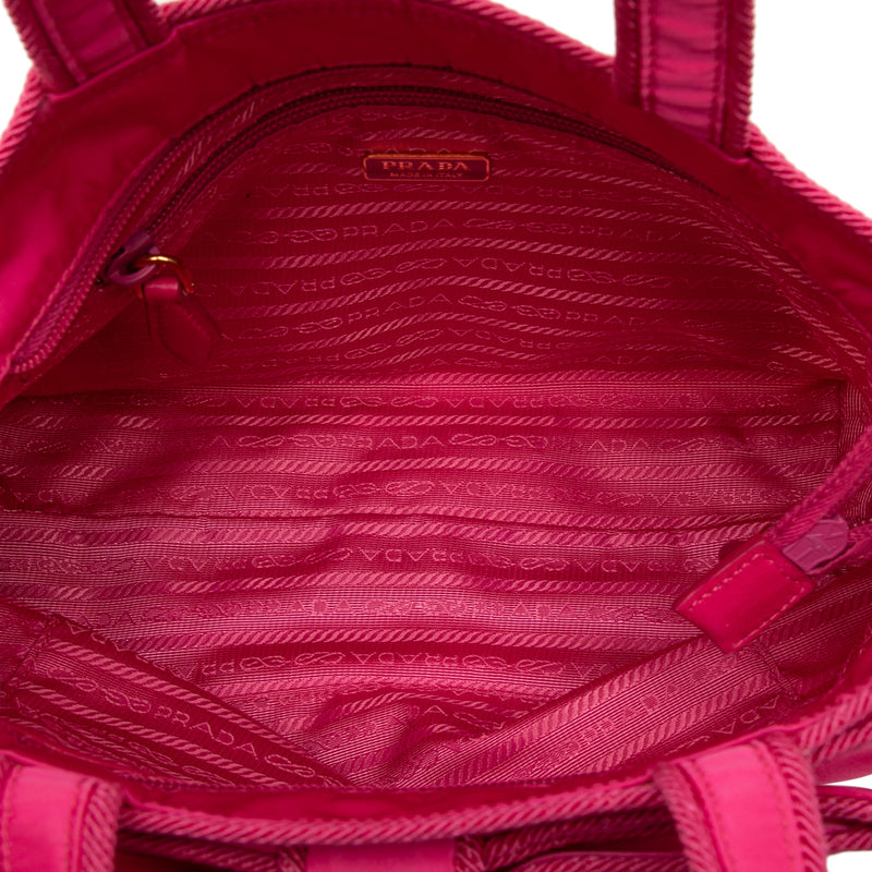 Tessuto Canapa Logo Bow Satchel - Image 4