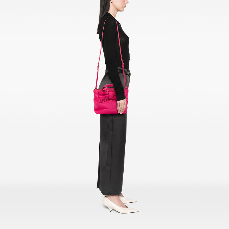 Tessuto Canapa Logo Bow Satchel - Image 6