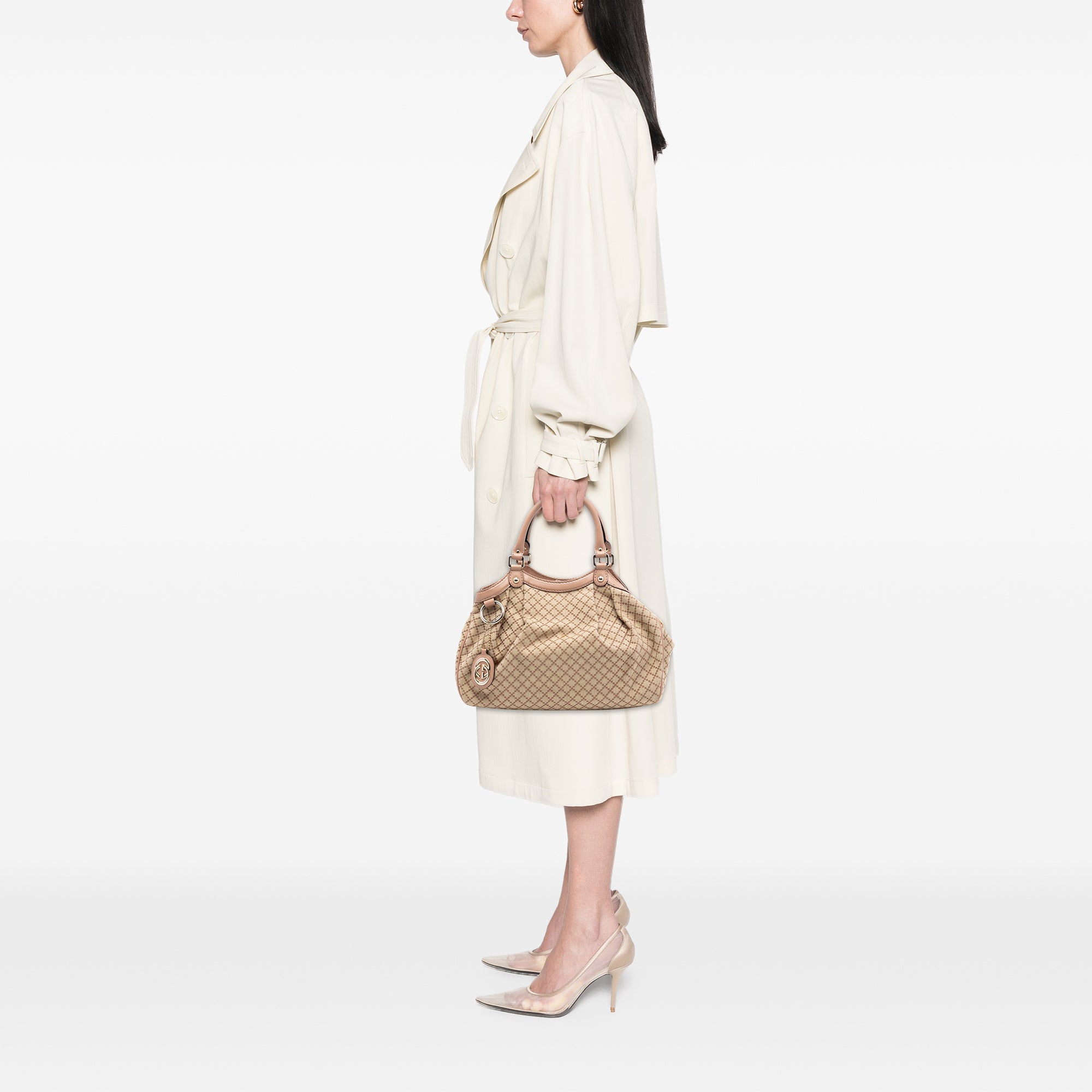 Medium Diamante Canvas Sukey Tote - Image 7